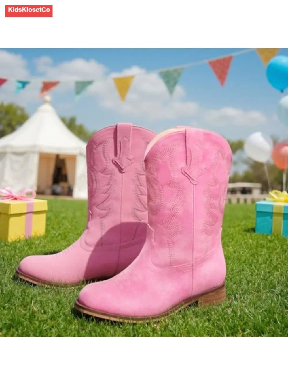 Girls Cowboy Boots Mid Calf Glitter Toddler Little Big Kids Western Style